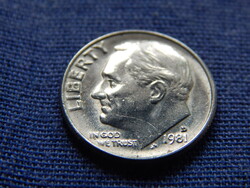 USA Roosevelt Dime (10 Cents) 1981 D