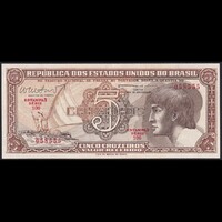Brazília 5 Cruzeiros 1961-1962 P-166b UNC