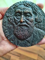 Kokas Ignác, bronz plakett,kisplasztika 11cm,468gramm bronz