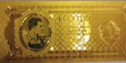 24 kt aranyozott, 1946-os 10 Forintos bankjegy