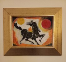 Horses / SeriKata abstract acrylic painting /