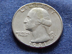 USA Washington Quarter (25 Cents) 1981 D