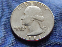 USA Washington Quarter (25 Cents) 1986 D