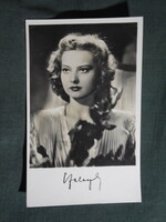 Képeslap,film,mozi,művészet,Szeleczky Zita színésznő,1940-