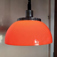 Retro állítható magasságú mennyezti lámpa - Harvey Guzzini - Meblo Faro 2240 - narancssárga