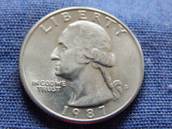 USA Washington Quarter (25 Cents) 1987 D