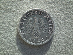 Németország, horogkeresztes birodalmi 50 Pfennig (Reichspfennig), 1940 F
