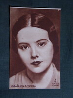 Képeslap,film,mozi,művészet,Színházi élet melléklet,Gaál Franciska színésznő,1930-
