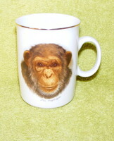 Bohemia porcelán majom bögre