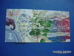 PROMÉTEUSZ-SZIGET / PROMETHEUS ISLAND 1 DINAR 2020 VIRÁG ELEFÁNT! RITKA FANTÁZIA PAPÍRPÉNZ! UNC!
