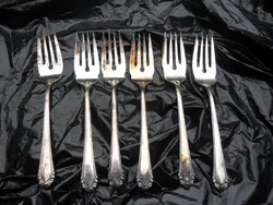 6 db Gorham amerikai  ezüstözött desszertes villa