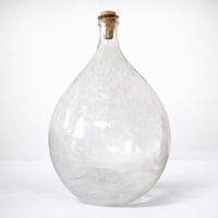 Nagyméretű vintage üvegballon fa dugóval – loft és indusztriális enteriőrbe