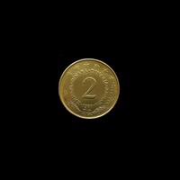 2 DINÁR - JUGOSZLÁVIA 1980 Forgalmi érme - FAO-tematikával UNC
