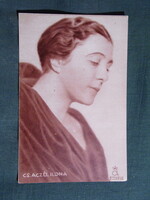 Képeslap,film,mozi,művészet,Színházi élet melléklet,Cs. Aczél Ilona színésznő,1930-