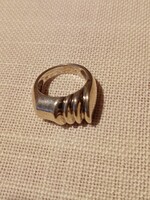 Ballagásra is:   Jelzett tömör modernista iparművészeti  ezüst gyűrű - 6,9 gr