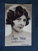 Képeslap,film,mozi,művészet,Színházi élet melléklet,Papst Mária. Miss Magyarország,1930-