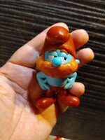 Hupikék törpikék  Törp papa Smurf   műanyag figura