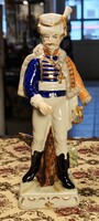Lippelsdorf GDR porcelán Huszár Katona figura