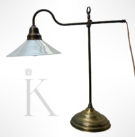 Antik réz íróasztali lámpa bank lámpa