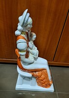 Herendi Ritka ! Nagy 40 cm ! Madonna Gyermekkel , Ülő Madonna eladó !