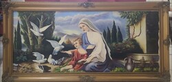 Hatalmas blondel keret Giovanni Madonna a gyermekkel és galambokkal festmény reprodukciója