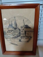 Krinyàk Ottó: Halászbástya 1979. Grafika