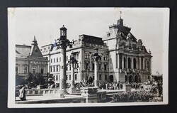 Nagyvárad Városháza képeslap Sárai M.Kir.Dohányáruda kiadása