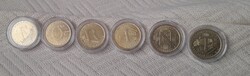 75 éves a forint emlék 5 Ft-os teljes sor ,FORINT, 6 db kapszulázva