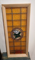 Stained Glass in Wooden Frame