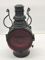 Antik vasúti jelzőlámpa, más néven bakter lámpa