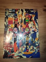 BONTATLAN! Swatch 1994 Rotella Set Mimmo Rotella Marilyn Monroe Puzzle Tiger kirakó Tigris óra