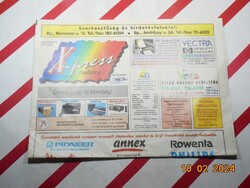 Retro régi reklám hirdetés újság - X-press Budapest - 1993. december 8. - Születésnapra.