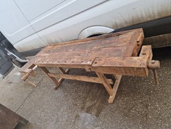 Antik gyalupad régi satupad népi munka asztal satu asztal  gyalu pad