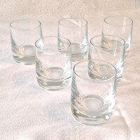 6 db letisztult formavilágú pálinkás pohár, snapszos pohár, röviditalos pohár (M=6, D=4,5) (170.)