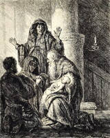 Rembrandt van Rijn (1606–1669) után 1900 körül nyugat-európai grafikus : SIMEON DÍCSÉRETE