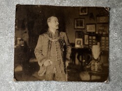 Szontagh Jenő portréfotó – eredeti vintage felvétel, kézírásos hátoldallal (cca. 1910–1920)