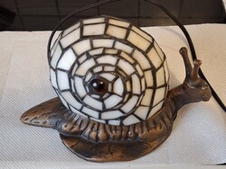 Tiffany-stílusú csiga asztali/éjjeli lámpa
