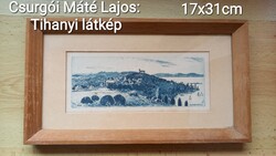 Csurgói Máté: Tihanyi látkép rézkarc