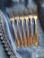 Antik vintage ezüstözött alpakka villa készlet 6db