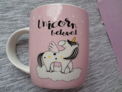 Unikornisos porcelán bögre