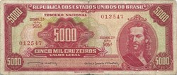 5000 cruzeiro cruzeiros 1964 Brazilia