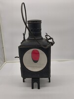 Antik  nagyméretű vasúti lámpa, más néven bakter lámpa