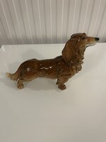 ENS porcelán tacskó kutya figura – jelzett, Németország