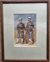 Holland tengerészgyalogosok egyenruhában (1890)