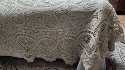 Cca 1918 ÓRIÁS 194 CM SZECESSZIÓS ART NOUVEAU OVÁLIS VERT CSIPKE VERTCSIPKE MAGYAR KÉZIMUNKA