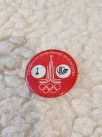 Vonattal a Moszkvai olimpiára 1980 kitűző, jelvény! jelzett (77)