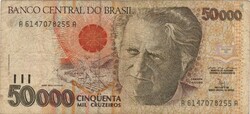 50000 cruzeiro cruzeiros 1992 Brazilia