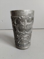 Rendkívül díszes ón pohár vagy kupa