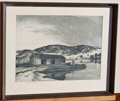 (K) Novák Lajos (1927-1989) : Csónakház