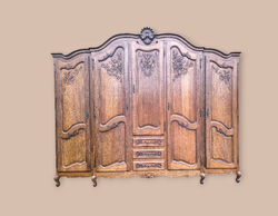 Neobarokk 5 ajtós ruhás szekrény, gardrób 1.